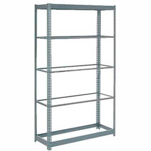 Heavy Duty Shelving 48W x 24D x 96H With 5 Shelves, No Deck, Gray